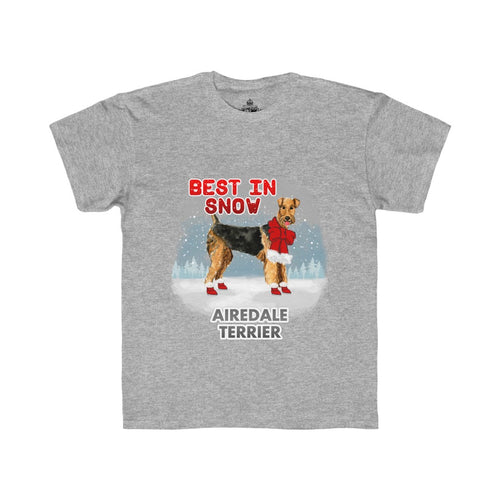 Airedale Terrier Best In Snow Kids Regular Fit Tee