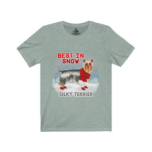 Silky Terrier Best In Snow Unisex Jersey Short Sleeve Tee