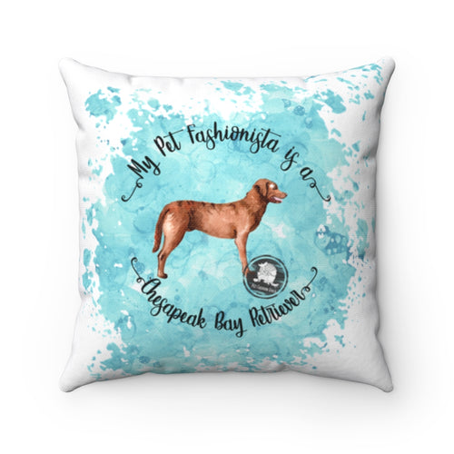 Chesapeake Bay Retriever Pet Fashionista Square Pillow