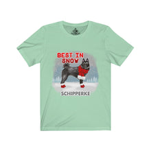 Load image into Gallery viewer, Schipperke Best In Snow Unisex Jersey Short Sleeve Tee