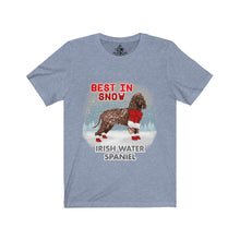 Load image into Gallery viewer, Irish Water Spaniel Best In Snow Unisex Jersey Short Sleeve Tee