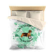 Load image into Gallery viewer, Dachshund (Long haired) Pet Fashionista Duvet Cover