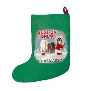 Lhasa Apso Best In Snow Christmas Stockings