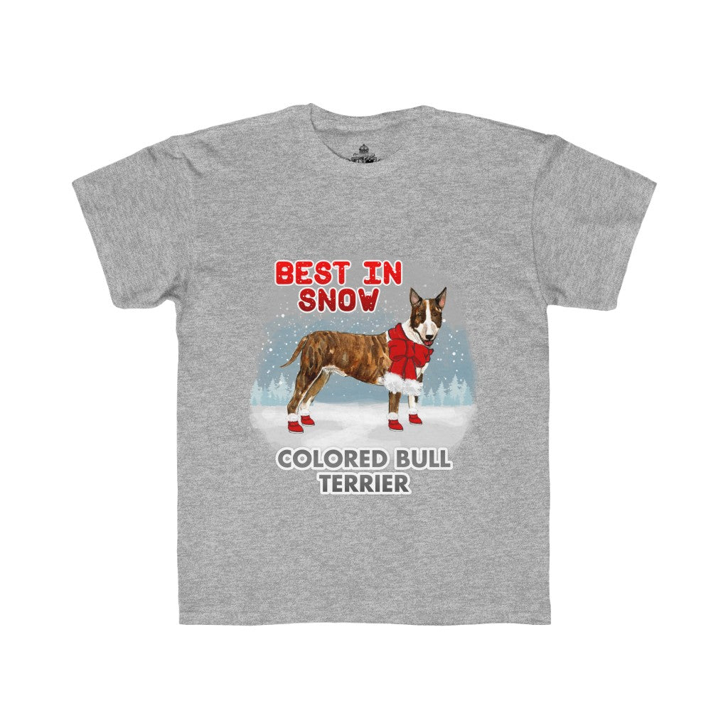 Colored Bull Terrier Best In Snow Kids Regular Fit Tee