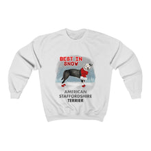 Load image into Gallery viewer, American Staffordshire Terrier Best In Snow Heavy Blend™ Crewneck Sweatshirt