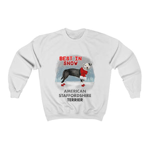 American Staffordshire Terrier Best In Snow Heavy Blend™ Crewneck Sweatshirt