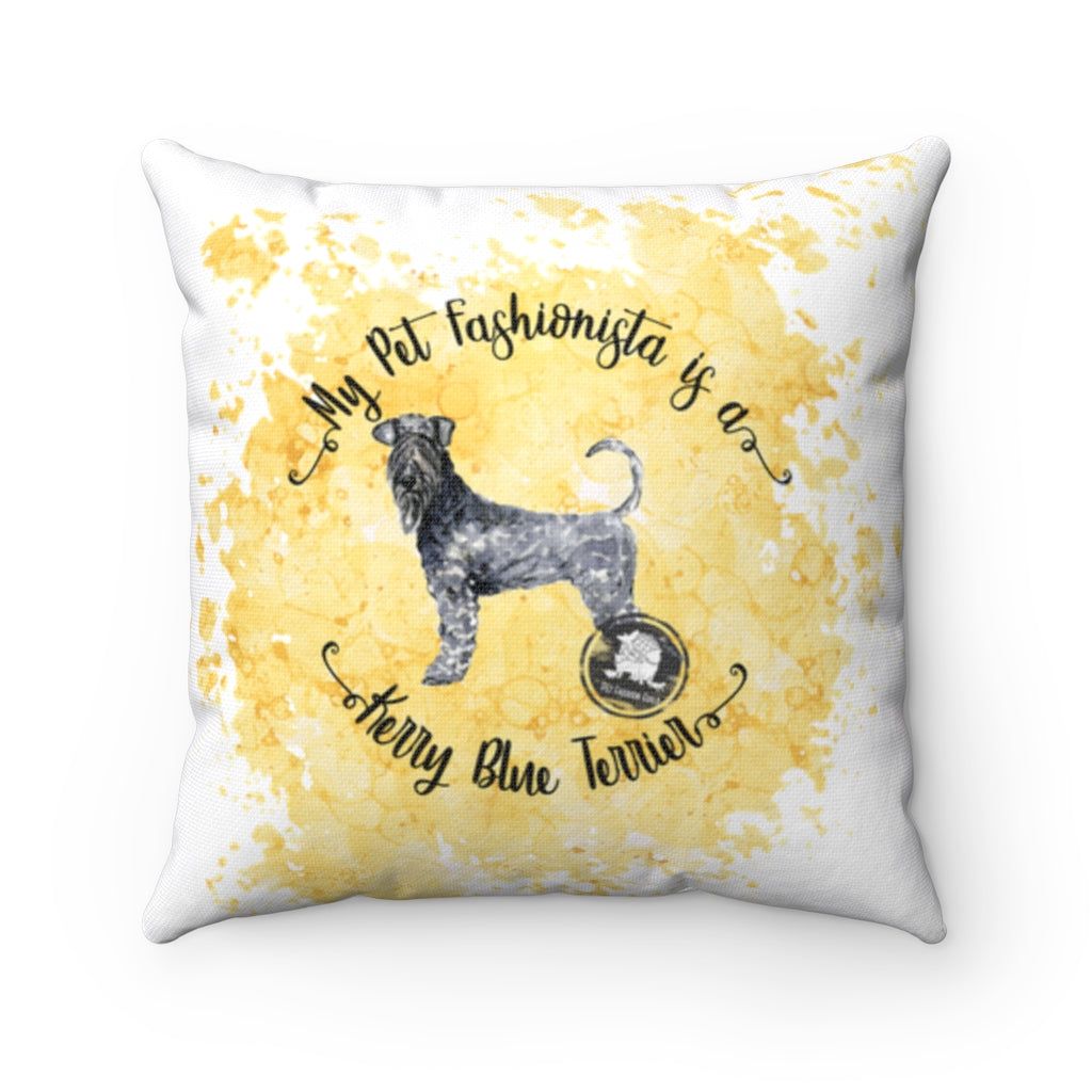 Kerry Blue Terrier Pet Fashionista Square Pillow