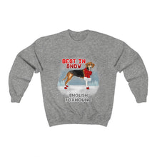 Load image into Gallery viewer, English Foxhound Best In Snow Heavy Blend™ Crewneck Sweatshirt