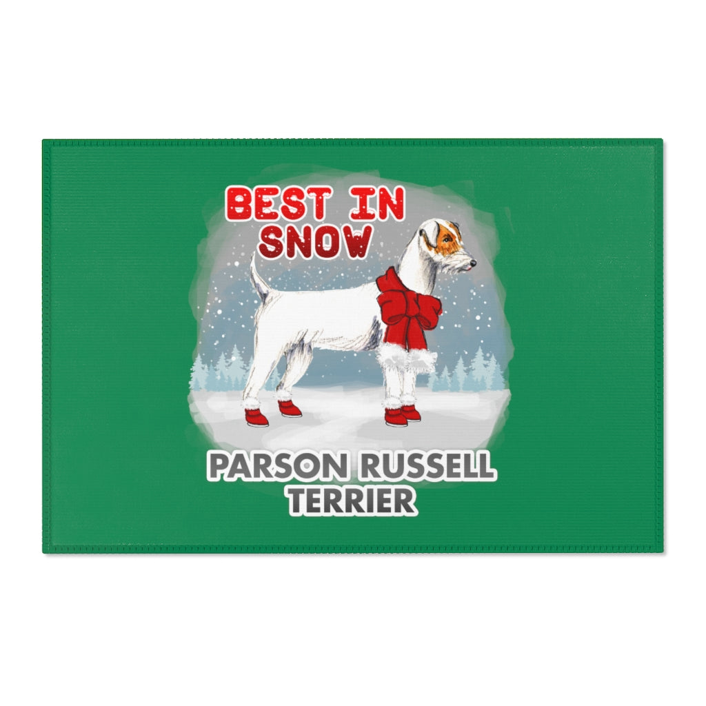 Parson Russell Terrier Best In Snow Area Rug