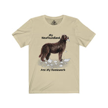 Load image into Gallery viewer, My Newfoundland Ate My Homework Unisex Jersey Short Sleeve Tee