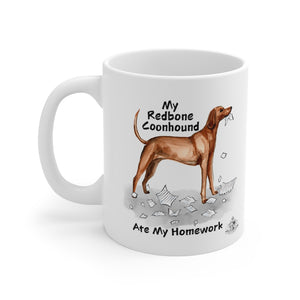 My Redbone Coonhound Ate My Homework Mug