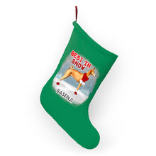 Load image into Gallery viewer, Basenji Best In Snow Christmas Stockings