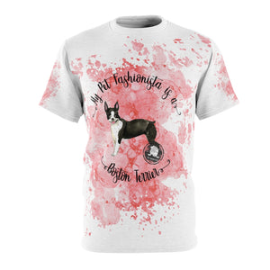 Boston Terrier Pet Fashionista All Over Print Shirt