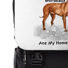 Load image into Gallery viewer, My Dogue De Bordeaux Ate My Homework Backpack