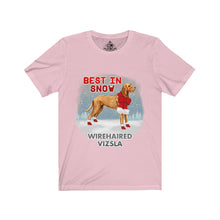 Load image into Gallery viewer, Wirehaired Vizsla Best In Snow Unisex Jersey Short Sleeve Tee