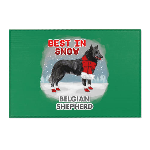 Belgian Shepherd Best In Snow Area Rug