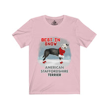 Load image into Gallery viewer, American Staffordshire Terrier Best In Snow Unisex Jersey Short Sleeve Tee