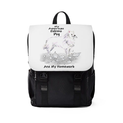 My American Eskimo Dog Ate My Homework Backpack