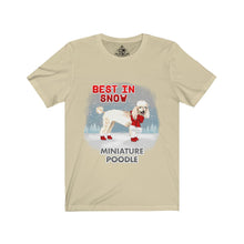 Load image into Gallery viewer, Miniature Poodle Best In Snow Unisex Jersey Short Sleeve Tee
