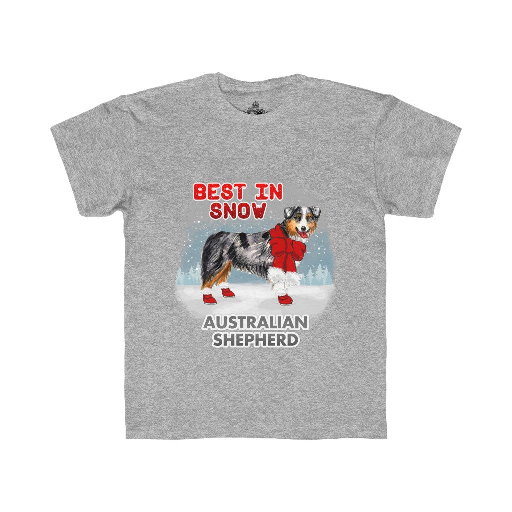 Australian Shepherd Best In Snow Kids Regular Fit Tee