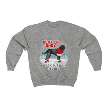 Load image into Gallery viewer, Black Russian Terrier Best In Snow Heavy Blend™ Crewneck Sweatshirt