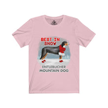 Load image into Gallery viewer, Entlebucher Mountain Dog Best In Snow Unisex Jersey Short Sleeve Tee