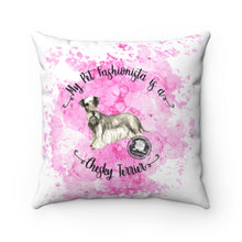 Load image into Gallery viewer, Cesky Terrier Pet Fashionista Square Pillow