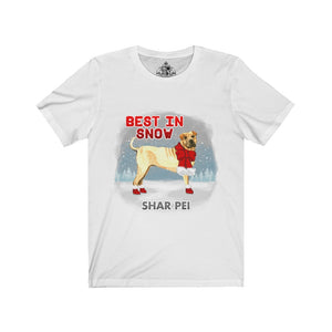 Shar Pei Best In Snow Unisex Jersey Short Sleeve Tee