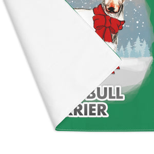 White Bull Terrier Best In Snow Placemat