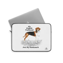 Load image into Gallery viewer, My English Foxhound Ate My Homework Laptop Sleeve