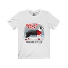 Load image into Gallery viewer, Border Collie Best In Snow Unisex Jersey Short Sleeve Tee