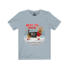 Load image into Gallery viewer, Australian Terrier Best In Snow Unisex Jersey Short Sleeve Tee