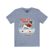 Load image into Gallery viewer, Smooth Fox Terrier Best In Snow Unisex Jersey Short Sleeve Tee