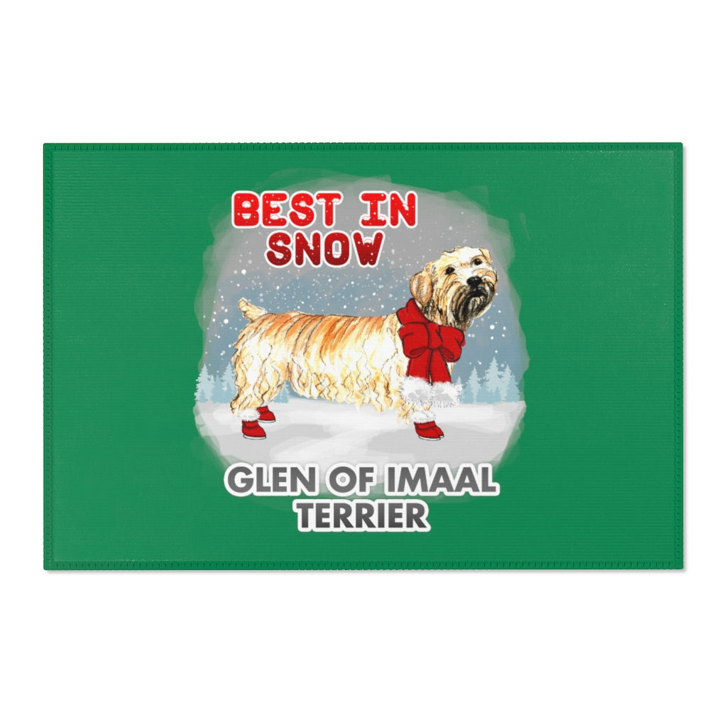 Glen of Imaal Terrier Best In Snow Area Rug