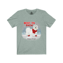 Load image into Gallery viewer, Maltese Best In Snow Unisex Jersey Short Sleeve Tee