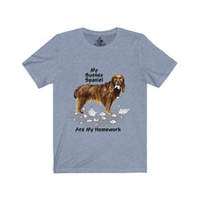 Load image into Gallery viewer, My Sussex Spaniel Ate My Homework Unisex Jersey Short Sleeve Tee