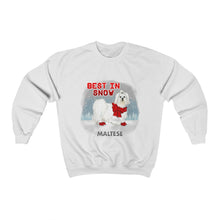 Load image into Gallery viewer, Maltese Best In Snow Heavy Blend™ Crewneck Sweatshirt