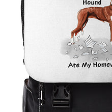 Load image into Gallery viewer, My Ibizan Hound Ate My Homework Backpack