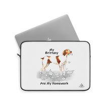 Load image into Gallery viewer, My Brittany Ate My Homework Laptop Sleeve