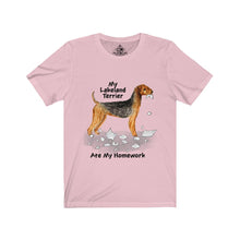 Load image into Gallery viewer, My Lakeland Terrier Ate My Homework Unisex Jersey Short Sleeve Tee