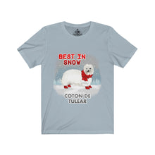 Load image into Gallery viewer, Coton De Tulear Best In Snow Unisex Jersey Short Sleeve Tee