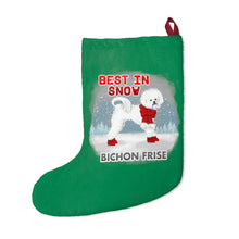 Load image into Gallery viewer, Bichon Frise Best In Snow Christmas Stockings