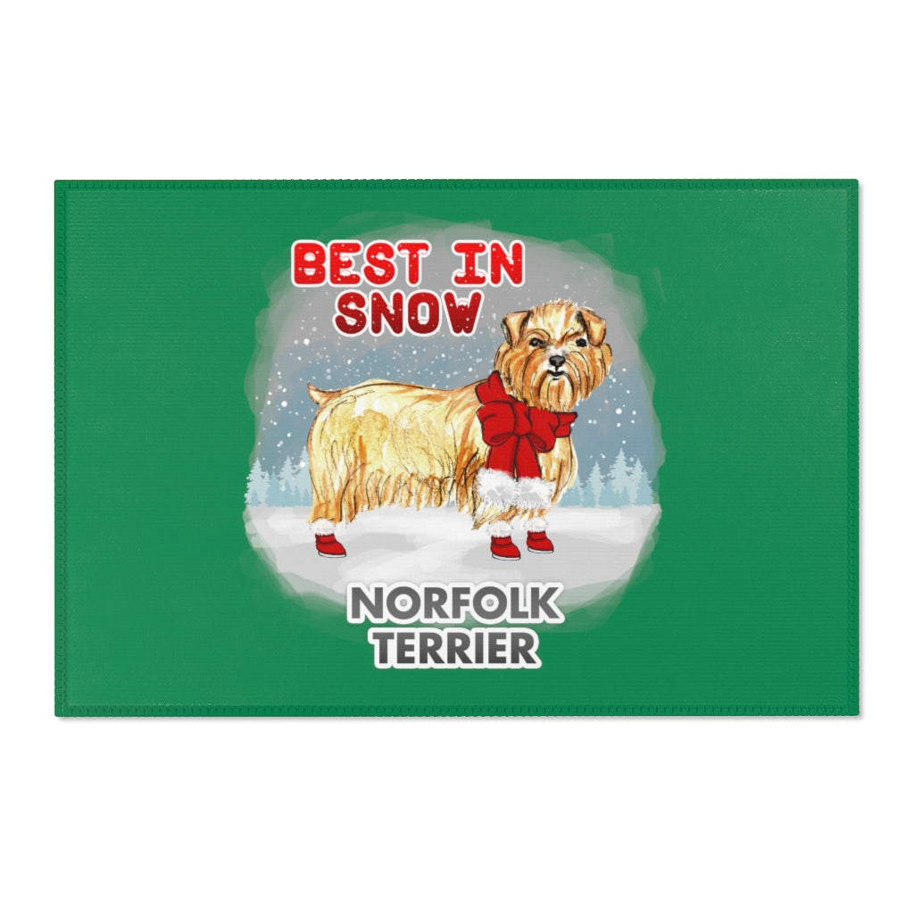 Norfolk Terrier Best In Snow Area Rug