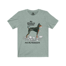 Load image into Gallery viewer, My Miniature Pinscher Ate My Homework Unisex Jersey Short Sleeve Tee