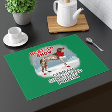 Load image into Gallery viewer, German Short Haired Pointer Best In Snow Placemat