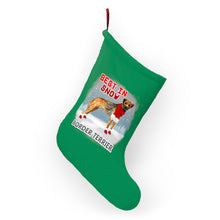 Load image into Gallery viewer, Border Terrier Best In Snow Christmas Stockings