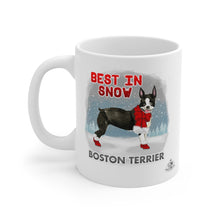 Load image into Gallery viewer, Boston Terrier Best In Snow Mug