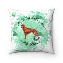 Load image into Gallery viewer, Irish Setter Pet Fashionista Square Pillow