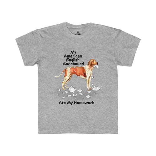 My American English Coonhound Ate My Homework Kids Regular Fit Tee