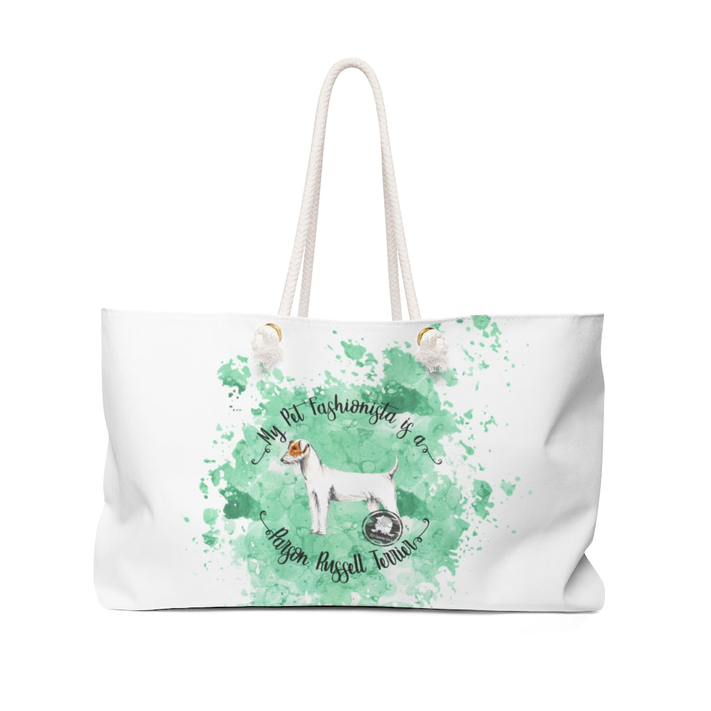 Parson Russell Terrier Pet Fashionista Weekender Bag